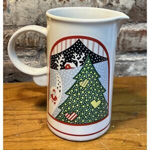 Vintage Noritake Twas the Night Before Christmas Pitcher 1980s 8100 Santa